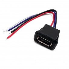 40-018 Гнездо USB (A) на кабеле 4 pin L:0,1м   1 упак. (10 шт.)