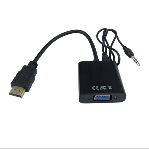 Переходник HDMI штекер - VGA гнездо +гнездо 3,5мм стерео L:0,15м Переходник HDMI штекер - VGA гнездо +гнездо 3,5мм стерео L:0,15м