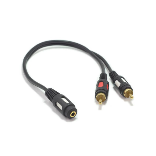 29-019 Переходник гнездо 3,5 мм стерео - 2 штекера RCA GOLD L: 0,2 м PVC bag 1 упак. (10 шт.) 29-019 Переходник гнездо 3,5 мм стерео - 2 штекера RCA GOLD L: 0,2 м PVC bag 1 упак. (10 шт.)